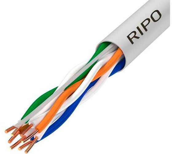 Изображение товара Кабель Ripo Utp 4 cat5e 24awg cu plus, 25м., fluke test 0.46 (упк.25м) 001-112006/25