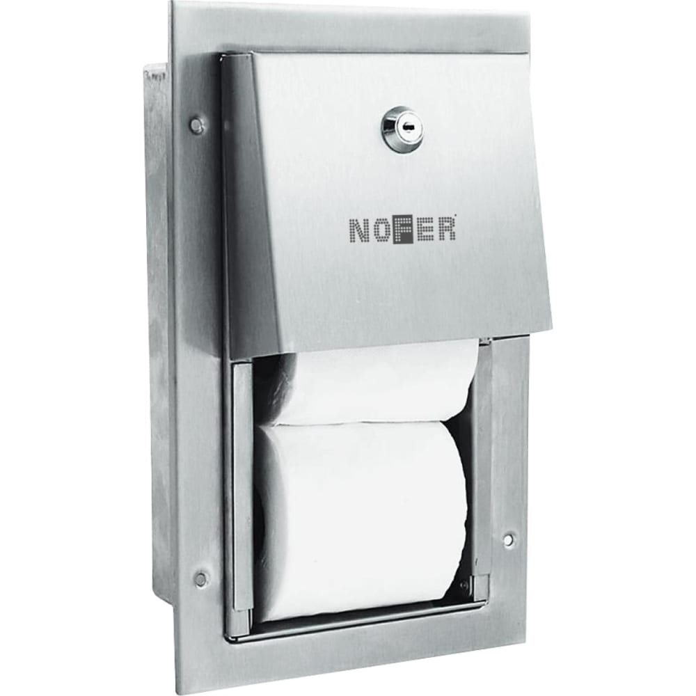 фото Двойной вертикальный встраиваемый диспенсер для туалетной бумаги nofer
