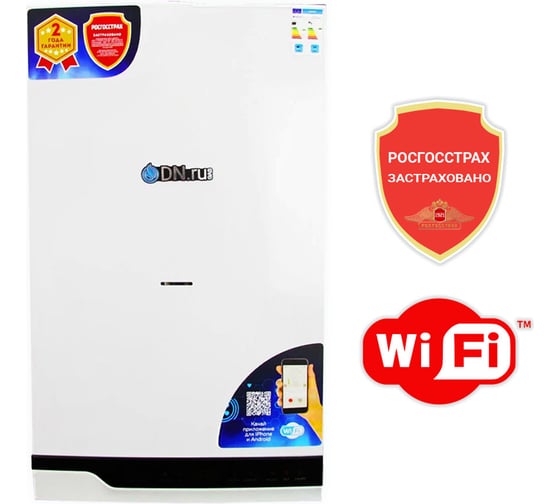 Изображение товара Котел газовый двухконтурный  DN.ru 24кВт, с Wi-Fi GB24CD-W настенный, белый D380-00003