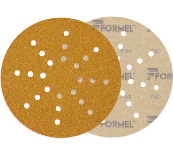 Изображение товара Круг шлифовальный DIAMOND 225 мм, 24 отв., P40, 50 шт FORMEL 81953230040