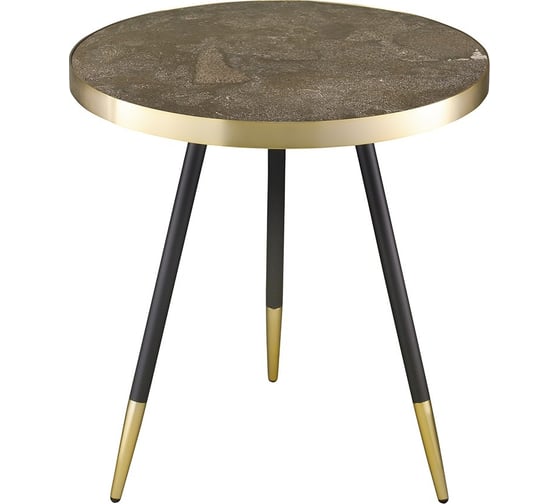 Изображение товара Стол Bergenson Bjorn Hedda, Ø55 см, черный/матовое золото TAI-HD-TBL-MTMRB-GLD-55