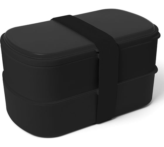 Изображение товара Ланч-бокс Smart Solutions с приборами Food Time, 1 л, черный SS-LBDL-PP-BLK-1