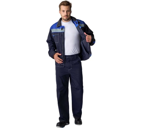 Изображение товара Костюм с брюками Факел Флагман-Фаворит-1 СОП, темно-синий/васильковый, размер 56-58, рост 170-176 87482974 87469377.007