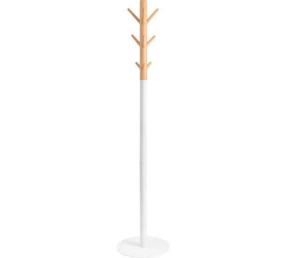 Изображение товара Напольная вешалка Bergenson Bjorn Espen, 174 см, белая/натуральное дерево ZY-FH-ES-WDMT-WNC