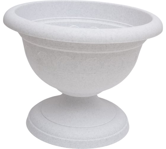 Изображение товара Вазон низкий Martika Колывань 5.3л, диам. 30 см, мрамор С146М