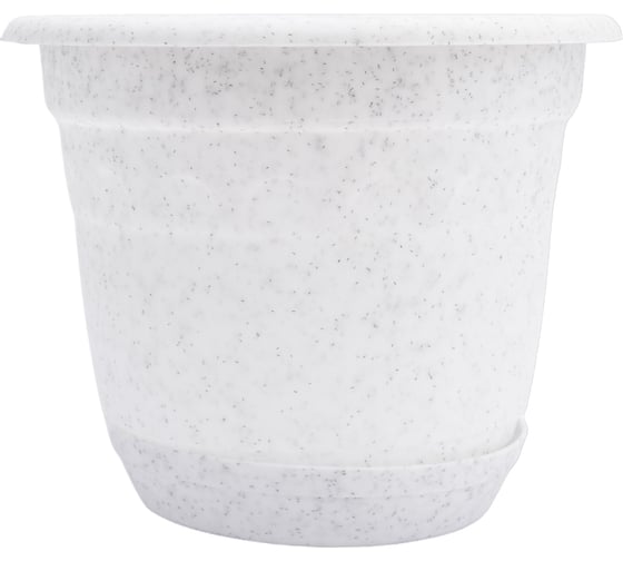 Изображение товара Горшок Martika Колывань 0.45л, диам. 11 см, мрамор, с поддоном С91М