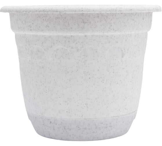 Изображение товара Горшок Martika Колывань 0.9л, диам. 14 см, мрамор, с поддоном С92М