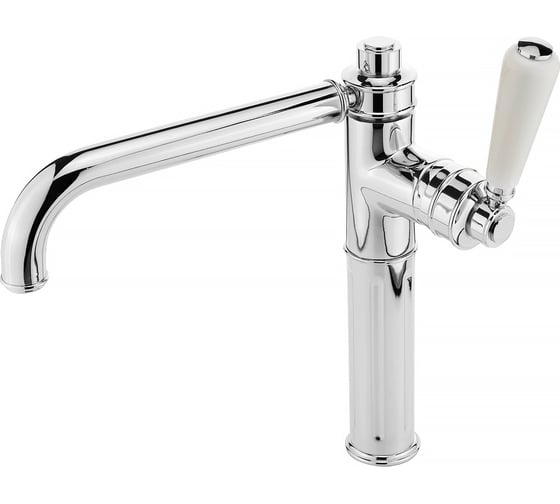 Изображение товара Смеситель для кухни Migliore CUCINA ERMITAGE ручка белая, хром 25006