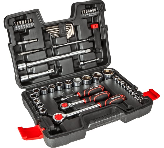 Изображение товара Набор бит и головок 1/4, 1/2, 53 шт. Top Tools 38D530