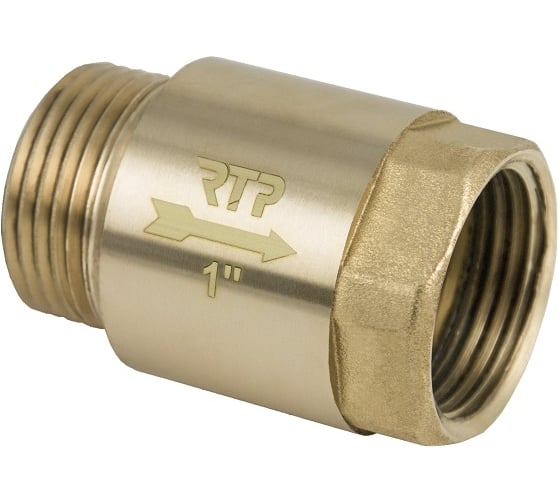 Изображение товара Обратный клапан RTP латунь, внутренняя/наружная резьба 1",pn25 желтый, 41119