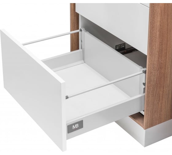 Изображение товара Выдвижной ящик GTV Модерн бокс l-450 средний белый (1 комплект релингов) PB-D-KPL450B1