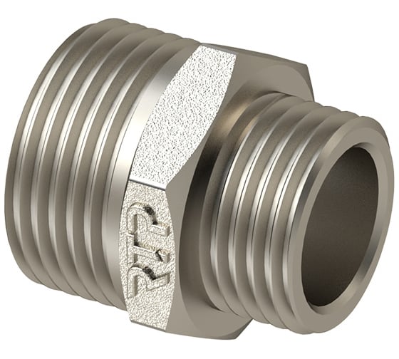 Изображение товара Ниппель RTP переходной, латунь, наружная резьба 2"х1", никель, 41101