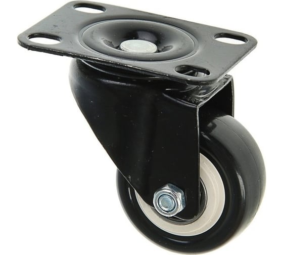 Изображение товара Мебельное колесо ТУНДРА d=50 мм, без тормоза, черное 2942310