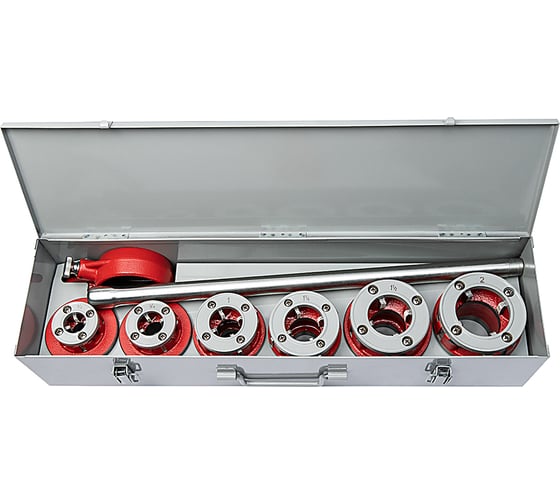 Изображение товара Резьбонарезной набор Rotorica twistor 12r, с головками от 1/2 до 2 дюймов, со стальным кейсом RT.131012R