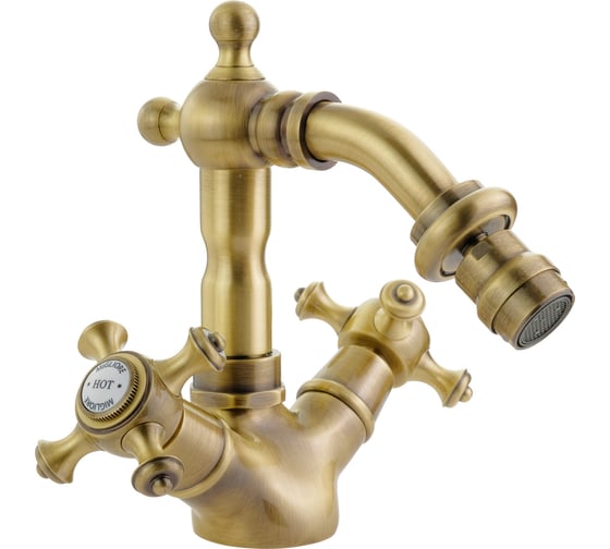 Изображение товара Смеситель для биде Migliore PRESTIGE излив "змейка", донный клапан "click-clack", бронза 31624