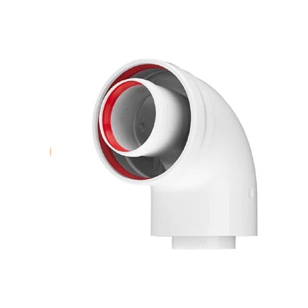 Изображение товара Колено коаксиальное УТДК 60x100-90 для дымоходов