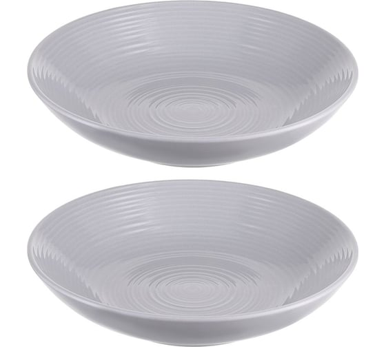 Изображение товара Набор тарелок для пасты Liberty Jones In The Village, Ø21,5 см, серые, 2 шт. LT_LJ_PBWVLG_CRG_21