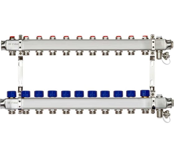 Изображение товара Комплект коллекторов  с кронштейнами Ридан SSM-11R set 11 контуров 088U0981R