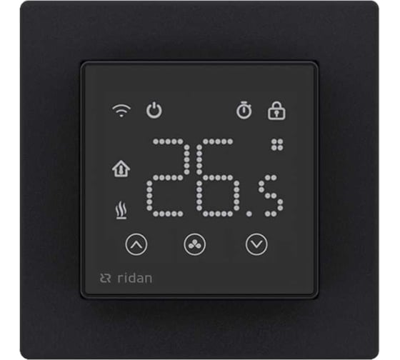 Изображение товара Комнатный термостат Ридан RSmart-SB с Wi-Fi подключением 230V, черный 088L1143R