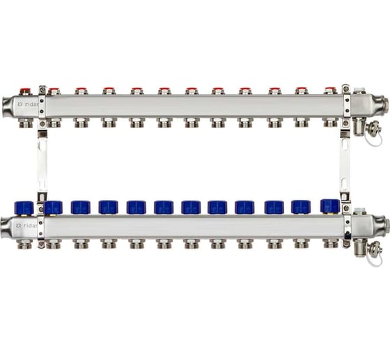 Изображение товара Комплект коллекторов с кронштейнами Ридан SSM-12R set 12 контуров 088U0982R