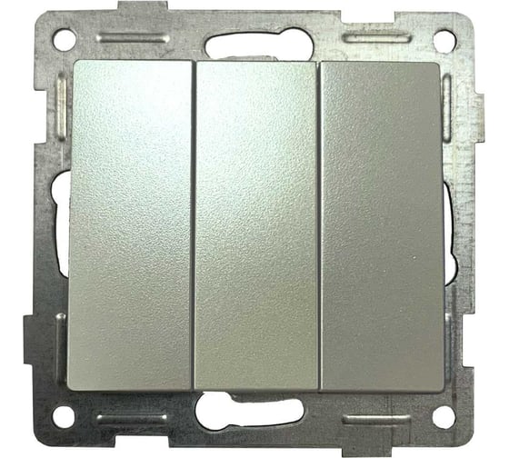 Изображение товара Механизм выключателя GUSI Electric 3клавиши bravo скрытая установка, 10а, 250в. цвет: жемчуг С10В3-028