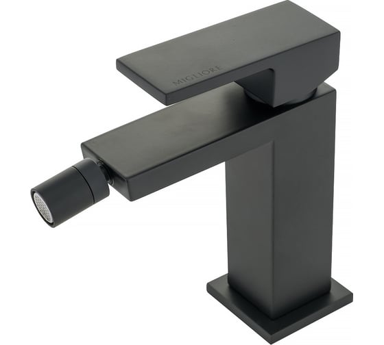 Изображение товара Смеситель для биде Migliore KVANT плоский излив, CLICK-CLACK в комплекте, матовый черный 30437