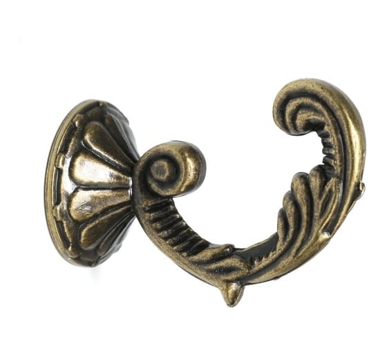 Изображение товара Крючок для штор ТУНДРА KS002, однорожковый, цвет бронза 3241488