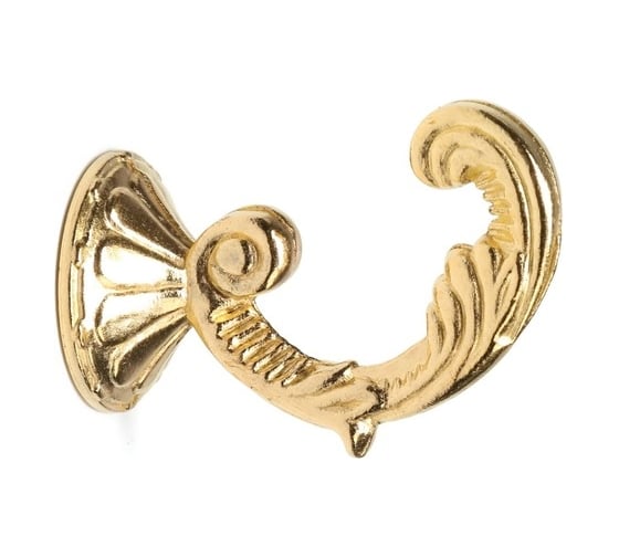 Изображение товара Крючок для штор ТУНДРА KS002, однорожковый, цвет золото 3241487