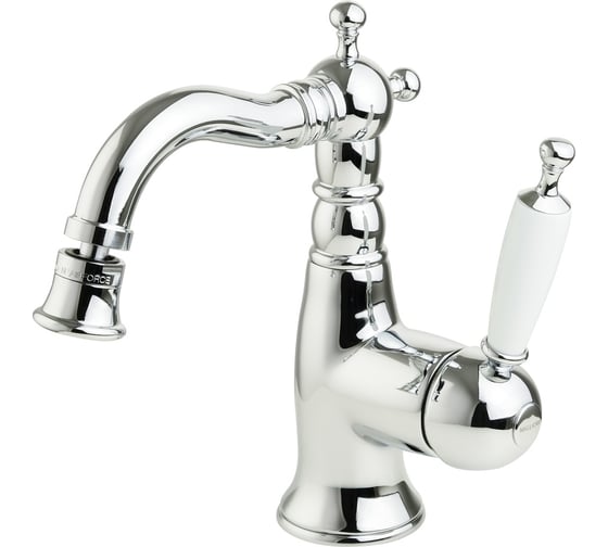 Изображение товара Смеситель для биде Migliore OXFORD ручка белая, хром 19121