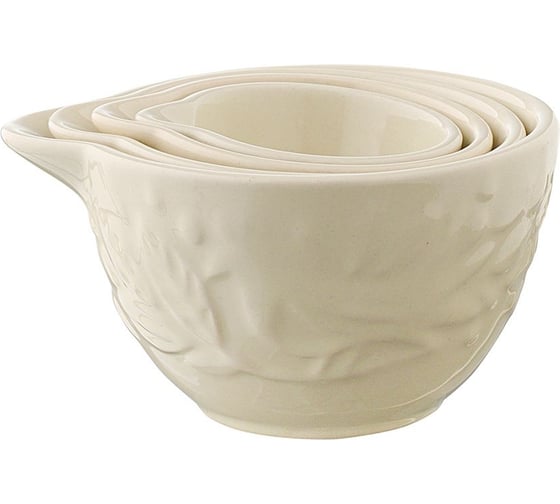 Изображение товара Набор мерных чаш Liberty Jones Birds of Paradise, кремовые, 4 шт. CZ-LJ-MC-CR-Set4