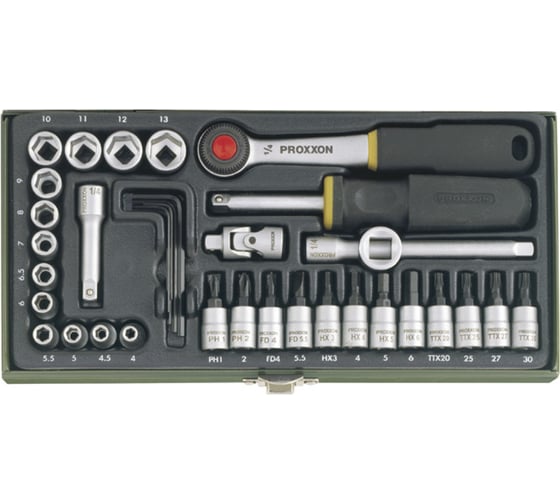 Изображение товара Набор точного инструмента механика Proxxon 1/4", 36 поз. 23080