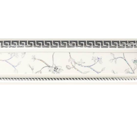 Изображение товара Багет Эскар 7 см, антик, инкрустация белая, 200 см, 29604200