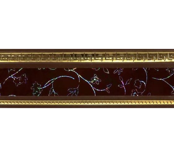 Изображение товара Багет Эскар 7 см, антик, инкрустация бордо, 200 см, 29603200