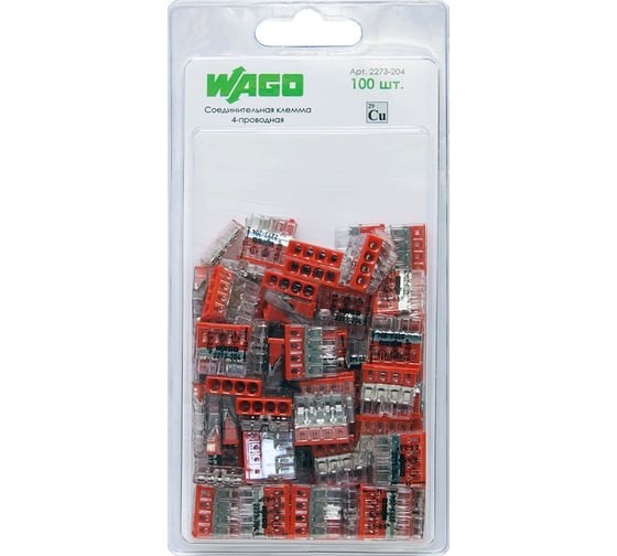 Изображение товара Клемма WAGO 2273-204 100 шт. 2667