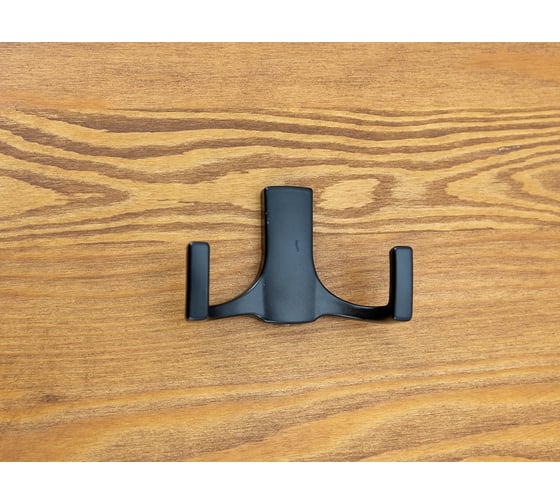 Изображение товара Крючок СКОБЯНОЙ 2-х рожковый, мод. 855 черный, 009425