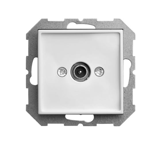 Изображение товара Телевизионная розетка LIREGUS проходная (tv) белый epsilon 28-025