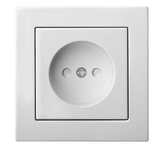 Изображение товара Розетка LIREGUS без заземляющих контактов со шторками, белый epsilon 28-017