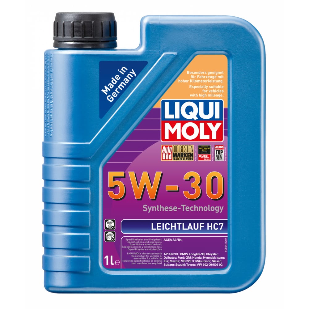 Нс-синтетическое моторное масло, 1л liqui moly leichtlauf hc 7 5w-30 8541 - фото 1