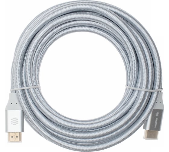 Изображение товара Аудио-видео кабель CACTUS CS-HDMI.2.1-5 HDMI (m)/HDMI (m) 5м. позолоч.конт. серебристый 1723646