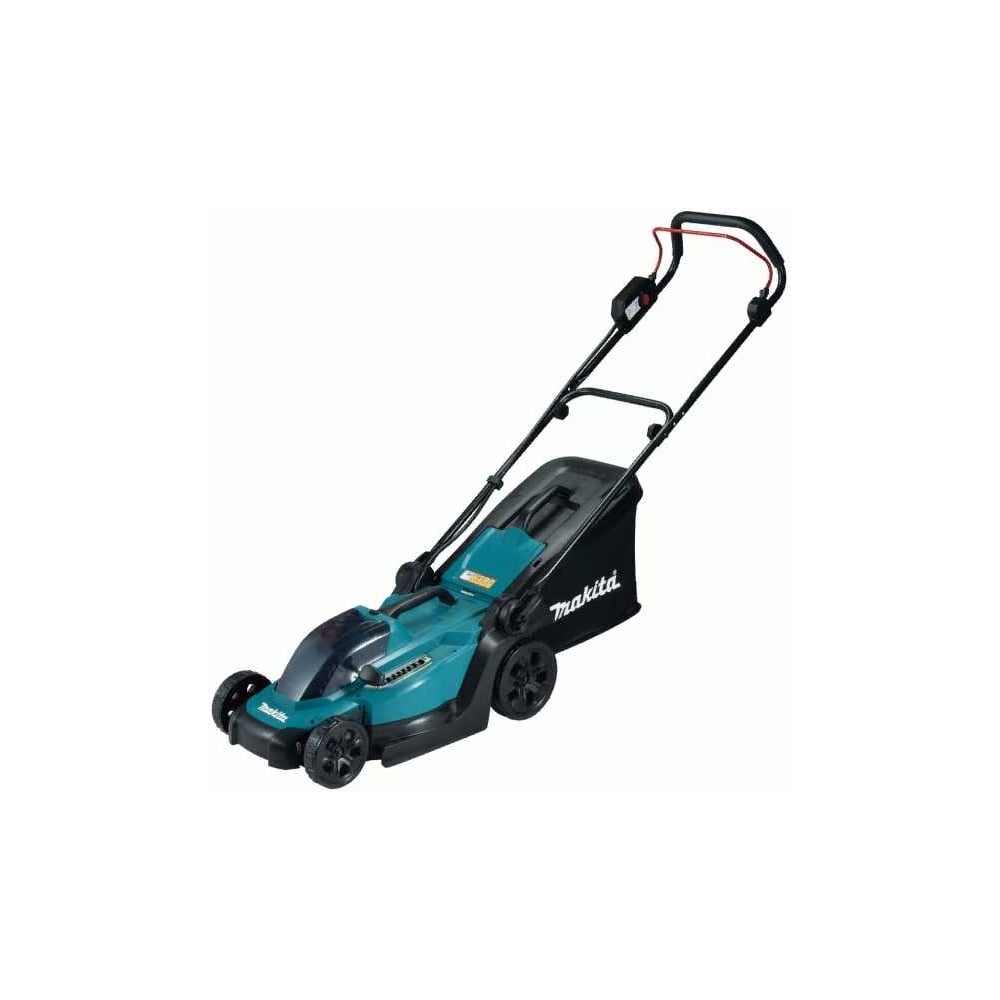 Изображение товара Аккумуляторная газонокосилка Makita LXT 18В, 450 Вт, ширина 33 см, травосборщик 30 л, 3 в 1, 8-ступенчатое центральное регулирование, 20-75 мм XPT DLM330Z Изображение товара Аккумуляторная газонокосилка Makita LXT 18В, 450 Вт, ширина 33 см, травосборщик 30 л, 3 в 1, 8-ступенчатое центральное регулирование, 20-75 мм XPT DLM330Z