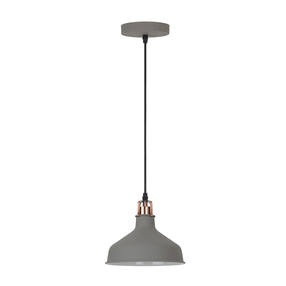 Подвесной светильник camelion pl-425s с73 серый+медь, amsterdam, e27, 60вт, 230в, металл 13024