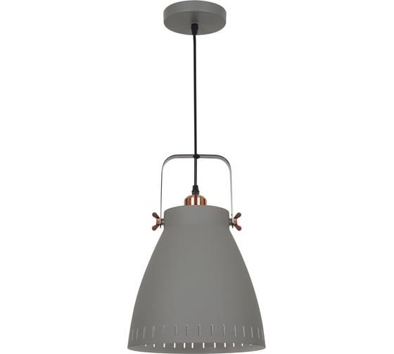 Изображение товара Подвесной светильник Camelion PL-428L С73 серый+медь, New York, E27, 60Вт, 230В, металл 13073