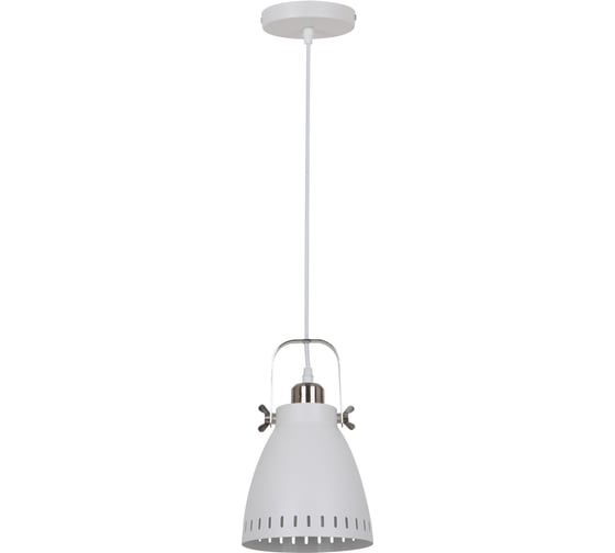 Изображение товара Подвесной светильник Camelion PL-428S-1 С71 белый+хром, New York, E27, 40Вт, 230В, металл 13077