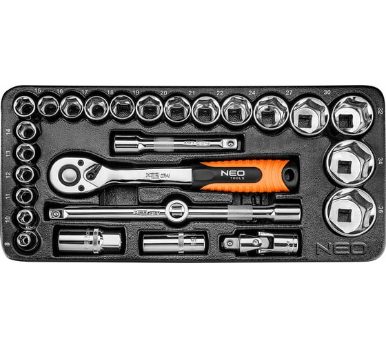 Изображение товара Набор сменных головок 1/2, 27 шт. NEO Tools 84-238