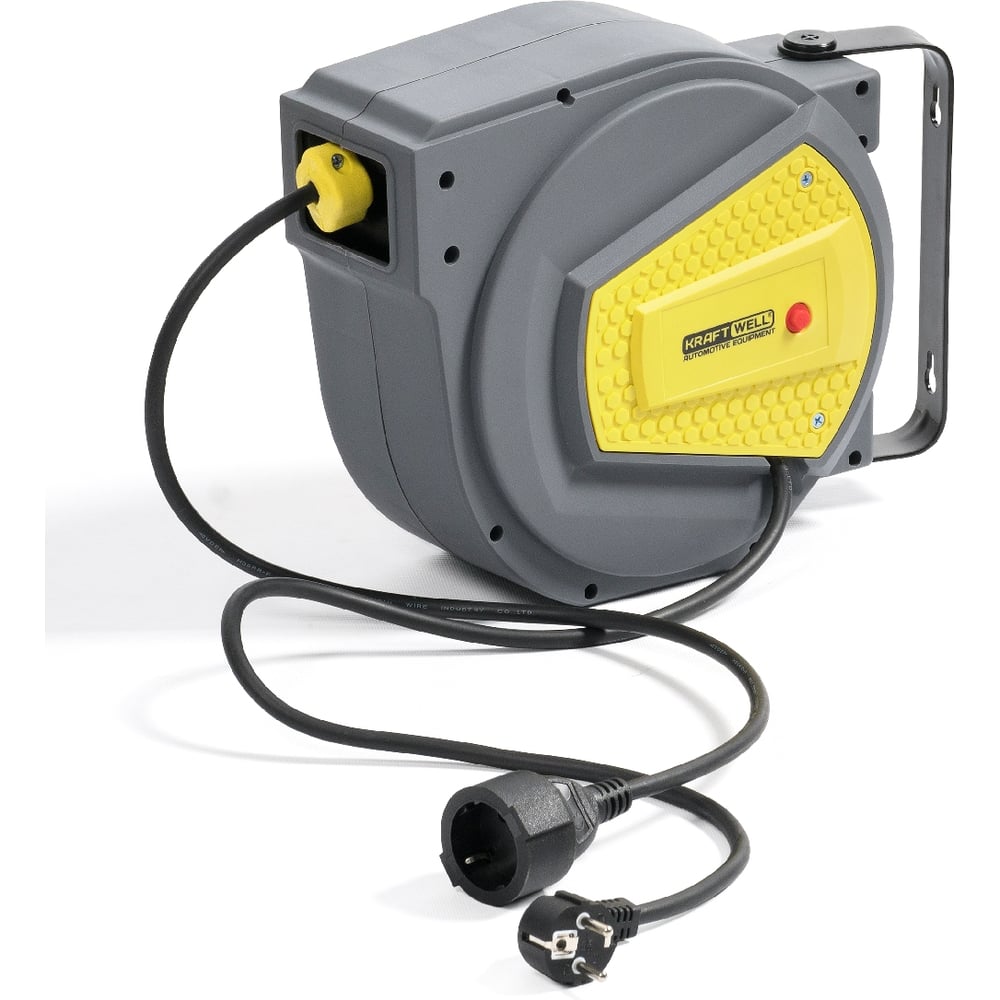 Изображение товара Электрический удлинитель KraftWell 15 м с заземлением и защитой