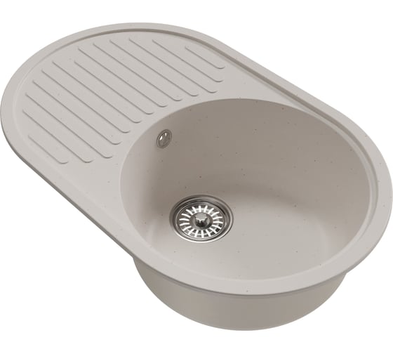 Изображение товара Мойкa MIXLINE ML-GM16 овальная с крылом, белая 331, 730x460x180 мм newх 551930