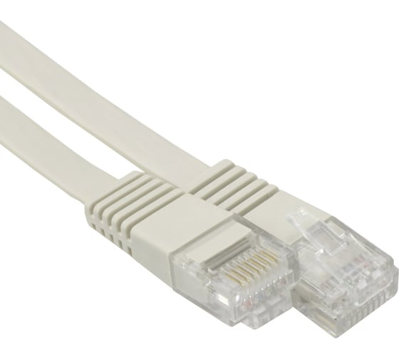 Изображение товара Патч-корд Ripo плоский utp4 cat 6, rj45-rj45, 1,8 m, pvc (белый) 003-300131