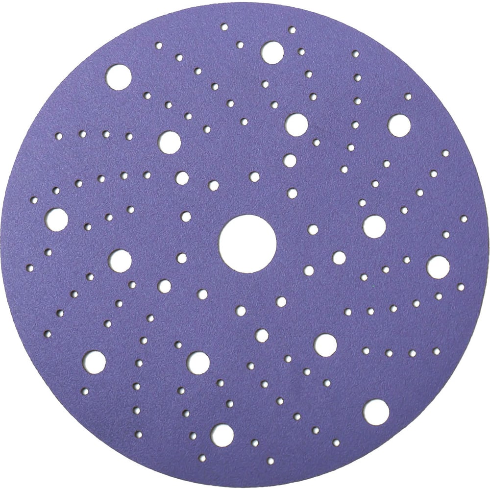 Изображение товара Диск шлифовальный на пленочной основе 328 PURPLE ZIRCONIA multi holes Р220, 150 мм, 5 шт SANDWOX 328.150.220.LC.5