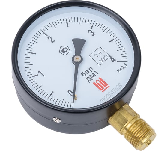 Изображение товара Манометр ДМ 1 Т2 100 Р (0-4) бар, кл.1.5, G1/2" BD 1151100017