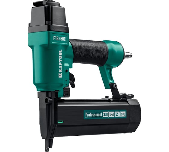 Изображение товара Пневматический нейлер-степлер KRAFTOOL скобы тип 55 (16-30 мм) / 300 (10-50 мм) 31962
